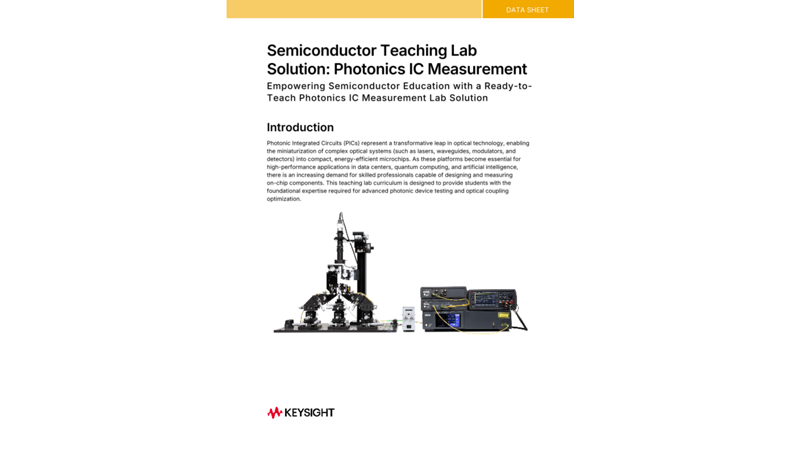 Semiconductor Teaching Lab Solution: Photonics IC Measurement
